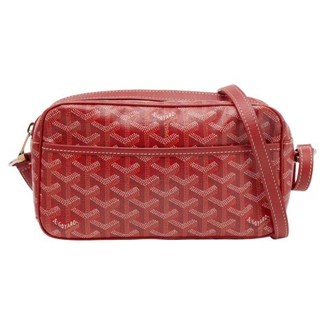 Goyard Sac Cap Vert Crossbody Shoulder Bag PVC Leather Red 